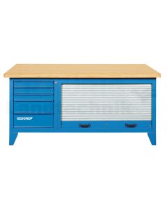 Werkbank mit Blechjalousie
