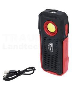 Werkstatt-Handlampe 500 lm, Lautsprecher