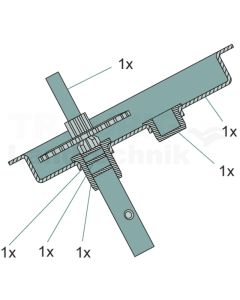 Deckel für KRA mit Welle = 227mm