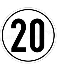 Geschwindigkeitsschild 20 km/h