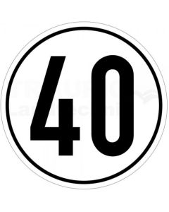 Geschwindigkeitsschild 40 km/h