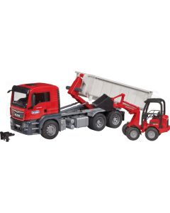 LKW mit Abrollcontainer + Hoflader