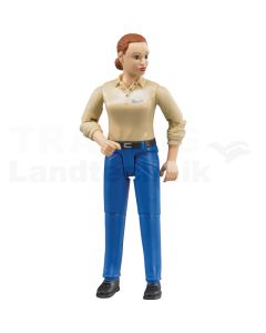 Frau mit blauer Hose