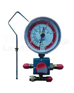 Prüfarmatur Kolbenventil Manometer