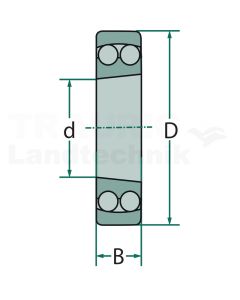Pendelrollenlager 2208 K 2RS C3