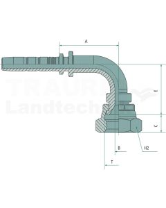 Pressnippel 25 DK-TYTA 1'' 90°