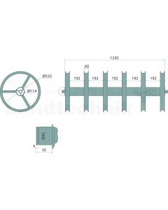 Walzenteil 6 Ringe