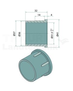 Buchse Nylon Ø31,5