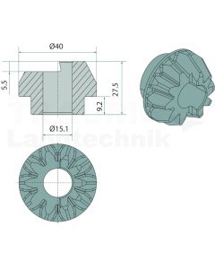 Kegelrad Z=10 M=3,5