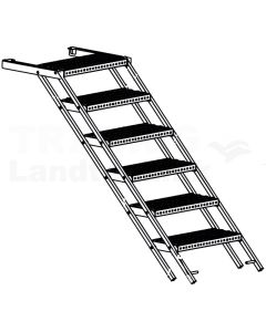 Treppe, ausziehbar, 6 Stufen