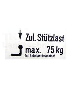Stützlastschild