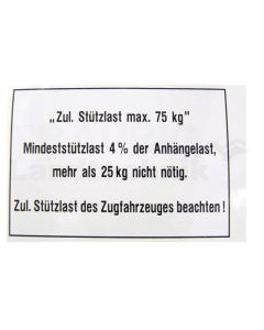 Stützlastschild