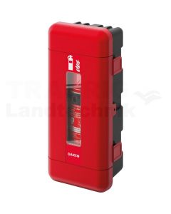 Feuerlöscherk rot/schwarz 335x715x240mm