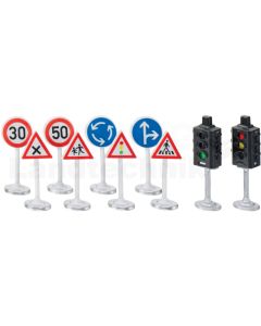 Ampeln mit Verkehrsschildern