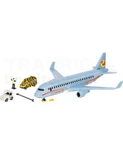 Verkehrsflugzeug mit Zubehör