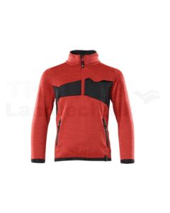 Kinder Fleecepullover Verkehrsrot/sw 104