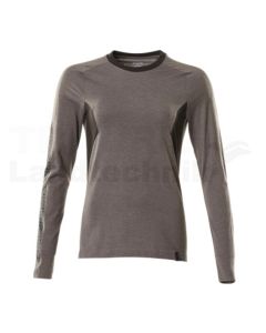 T-Shirt, Langarm Anthrazit/sw 2XLONE