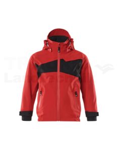 Kinder Hardshell Jacke  rot/sw 164