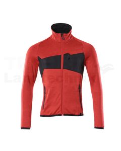 Fleecepullover  Verkehrsrot/Schwarz 2XL