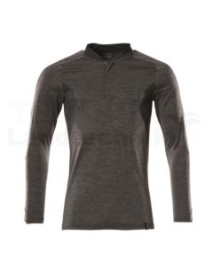 Polo-Shirt, Langarm Anthrazit  sw 3XLONE