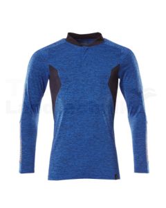 Polo-Shirt Langarm blau sw/blau 4XLONE
