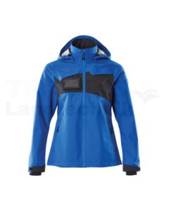 Hardshell Jacke Azurblau/Schwarzbl 4XL
