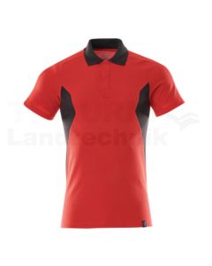 Polo-Shirt Verkehrsrot/Schwarz S  ONE