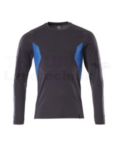 T-Shirt, Langarm sw/blau/Azurblau XL ONE