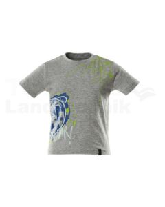 Kinder T-Shirt Grau-meliert 128