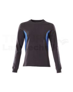 Sweatshirt Schwarzblau/Azurblau XL ONE