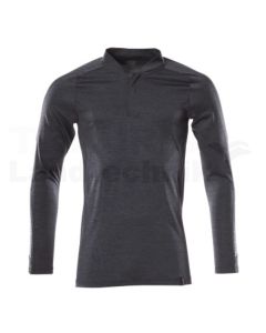 Polo-Shirt, Langarm Schwarzblau  M  ONE