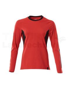T-Shirt, Langarm Verkehrsrot/sw XL ONE