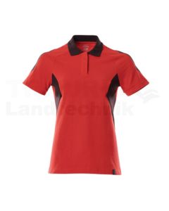 Polo-Shirt Verkehrsrot/Schwarz XS ONE