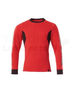 Sweatshirt Verkehrsrot/Schwarz XS ONE