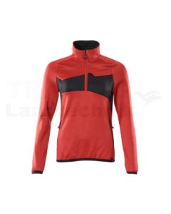 Fleecepullover  Verkehrsrot/Schwarz 2XL