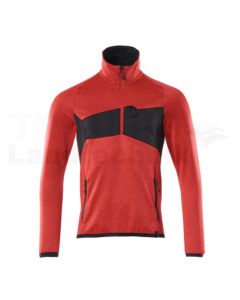 Fleecepullover  Verkehrsrot/Schwarz L
