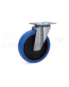 Lenkrolle Elastik-Gummi blau 125mm