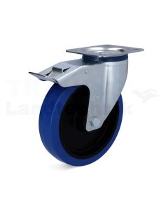Lenkrolle Stopp Elastik-Gummi blau 80mm