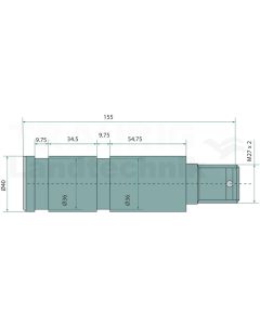 Backenhaltebolzen Ø40 x 117 + M27x2