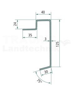 Bodenahmen 7300mm lang S235 - 3mm - 24mm