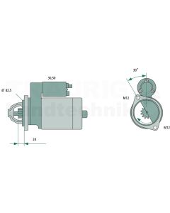 Starter 12 V / 2,3 kW