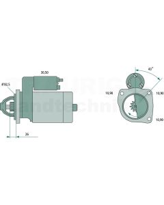 Starter 12 V / 2,2 kW