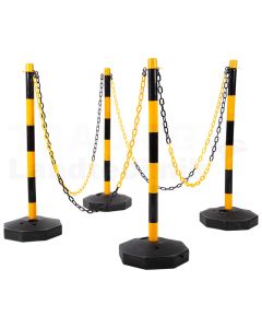 Absperrpfosten-Satz mit Kette