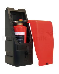 Feuerlöscherk. rot/schwarz 680x260x260
