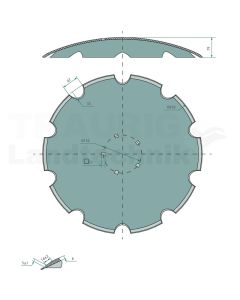Scheibe 630 x 6mm