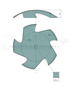 Tellerscheibe Ø 810 x 10 mm
