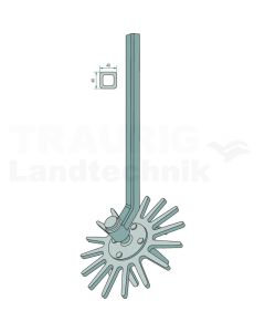 Fingerhackelement 370mm mit Stiel 