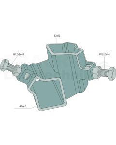 Eckverbinder 52x52 links