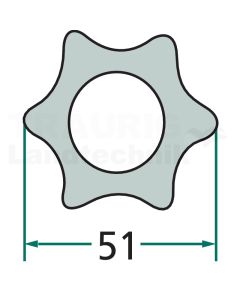 Profilrohr 1,5 m, beschichtet