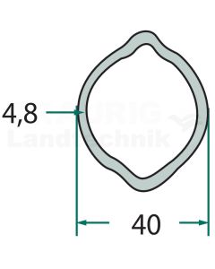 Profilrohr 1,5 m, beschichtet